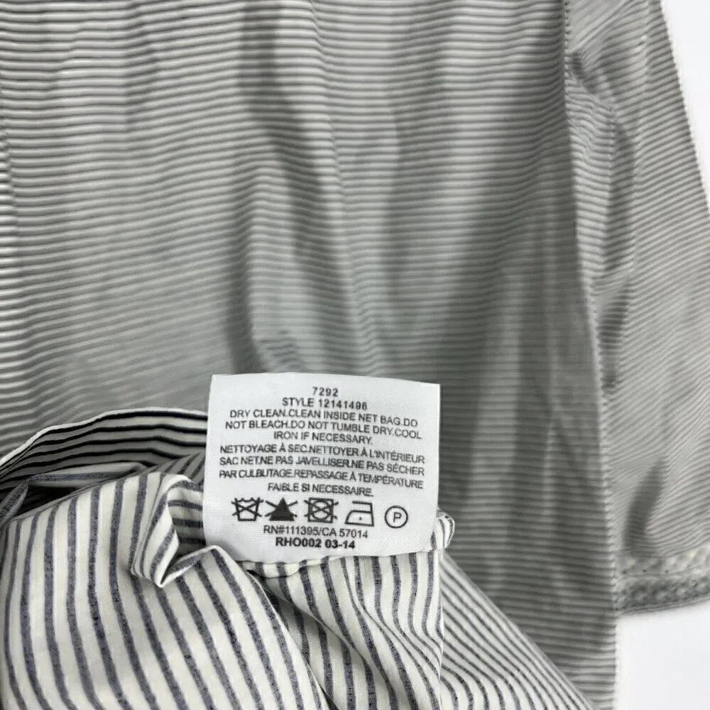 Tory Burch Tunic Dress Size 4 Women Blue White Embroidered Striped V Neck Kaftan